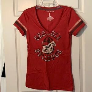 American Eagle UGA Dawgs V-Neck T-Shirt